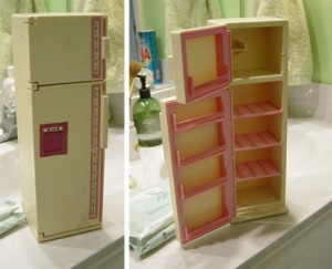 vintage barbie fridge